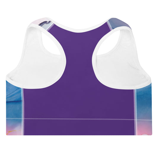 Violet Water Palette Sports Bra